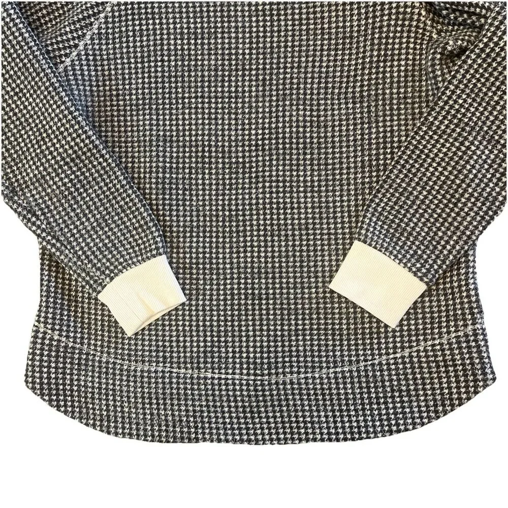 Columbia Womens Sweater Size L Chillin Houndstooth Fleece Pullover Long Sleeve - Picture 4 of 8